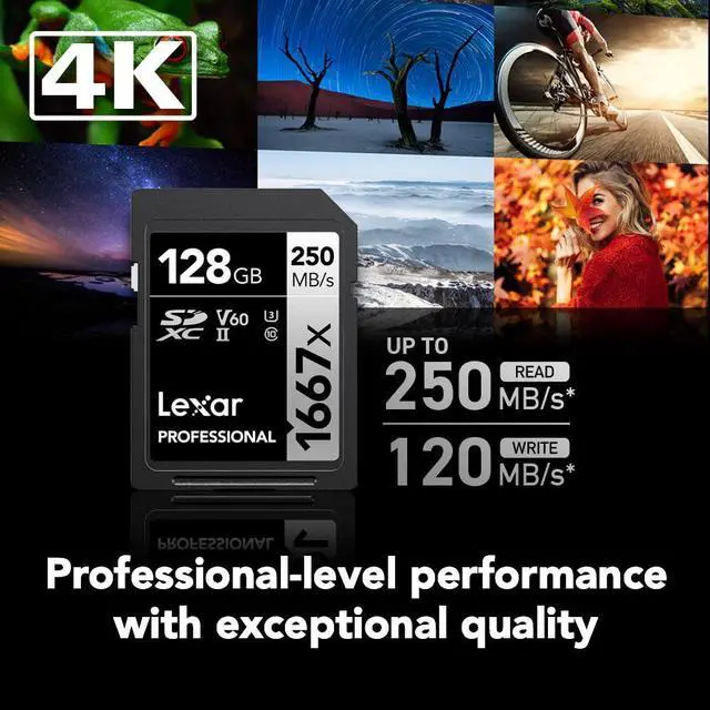 Alt view image 14 of 14 - Lexar SILVER Series Professional 1667x 128GB UHS-II SDXC Memory Card, 2-Pack