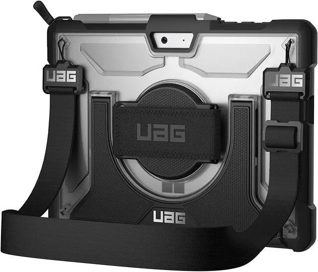 Alt view image 18 of 20 - UAG Designed for Microsoft Surface Go 4 / Surface Go 3 / Surface Go 2 / Surface Go Case 10.5" Plasma w/Hand Strap & Shoulder Strap Feather-Light Rugged Military Drop Tested Cover Ice