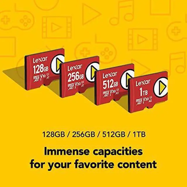 Alt view image 9 of 19 - Lexar PLAY 1TB microSDXC UHS-I-Card, Up To 150MB/s Read, Compatible-with Nintendo-Switch, Portable Gaming Devices, Smartphones and Tablets (LMSPLAY001T-BNNNU)