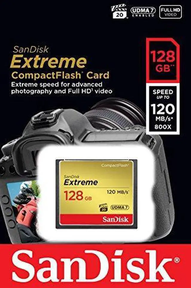 Alt view image 17 of 20 - SanDisk 128GB Compact Flash (CF) Flash Card Model SDCFXSB-128G-G46