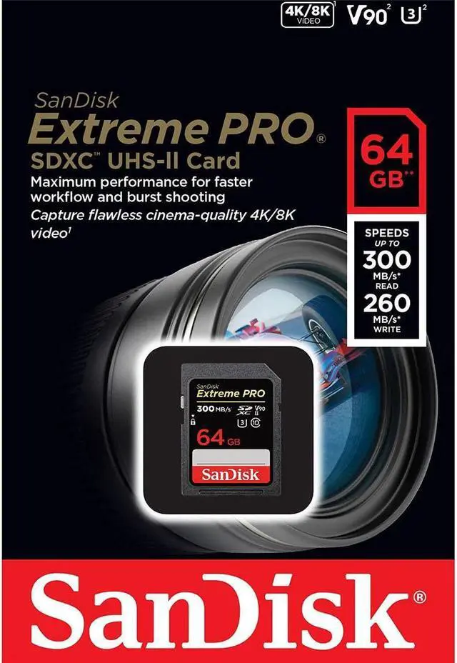 Alt view image 18 of 20 - SanDisk 64GB Extreme PRO UHS-II Memory Card, 300MB/s Read, 260MB/s Write
