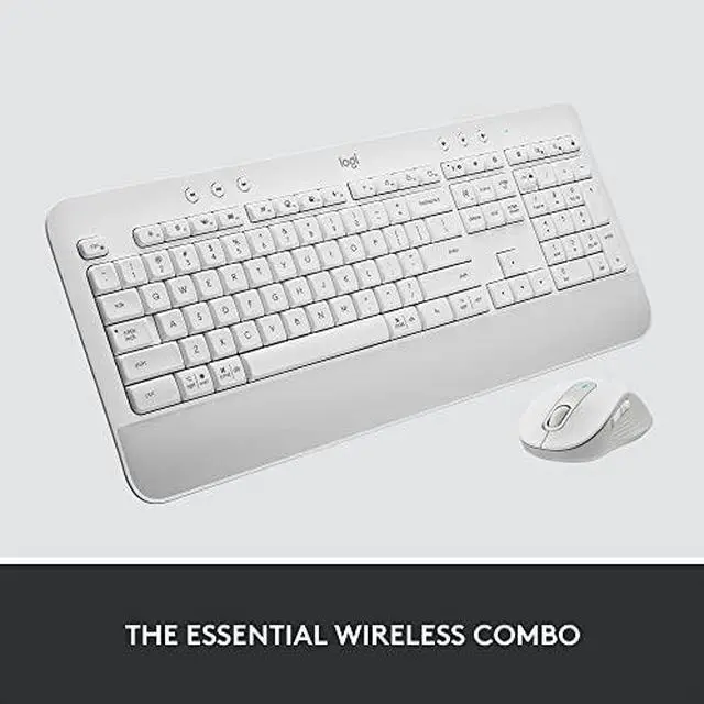 Alt view image 15 of 20 - Logitech Signature MK650 Combo for Business Wireless Mouse and Keyboard Off-White (920-011018)