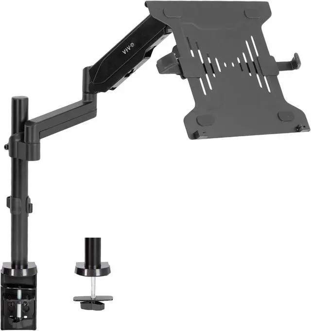 Alt view image 8 of 15 - VIVO 10" to 15.6" Single Laptop Stand Desk Mount, Adjustable Pneumatic Arm Notebook Holder (STAND-V101L)