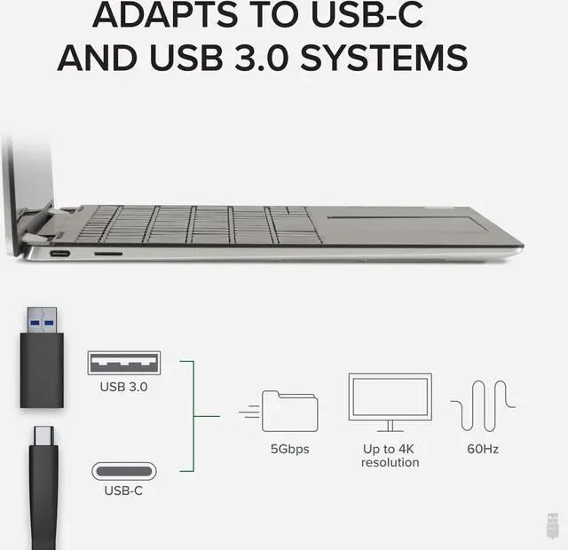 Alt view image 13 of 15 - Plugable 4K DisplayPort and HDMI Dual Monitor Adapter for USB 3.0 and USB-C, Compatible with Windows and Mac