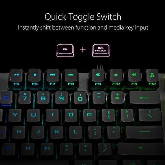 Alt view image 4 of 7 - ASUS Mechanical Gaming Keyboard - ROG Strix Scope RX | Red Optical Mechanical Switches | USB 2.0 Passthrough | 2X Wider Ctrl Key for Greater FPS Precision | Aura Sync, Armoury Crate RGB Lighting