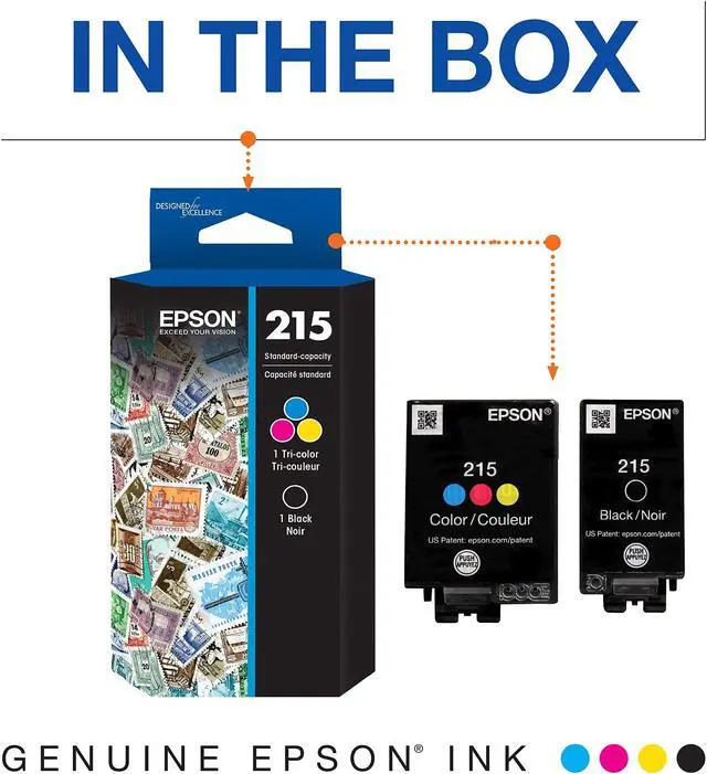 Alt view image 9 of 9 - Epson DURABrite Ultra T215 Ink Cartridge - Black, Color