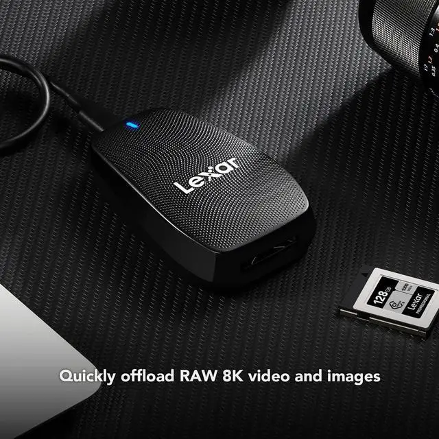 Alt view image 11 of 11 - Lexar CFexpress Type B USB 3.2 Gen 2x2 Reader #LRW550U-RNBNU