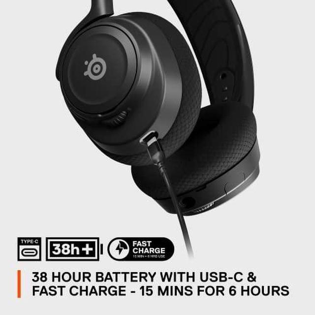 Alt view image 16 of 20 - SteelSeries Arctis Nova 7 Wireless Multi-Platform Gaming Headset — Neodymium Magnetic Drivers — 2.4GHz + Mixable Bluetooth — 38Hr USB-C Battery — ClearCast Gen2 AI Mic — PC, PS5, Switch, VR, Mobile