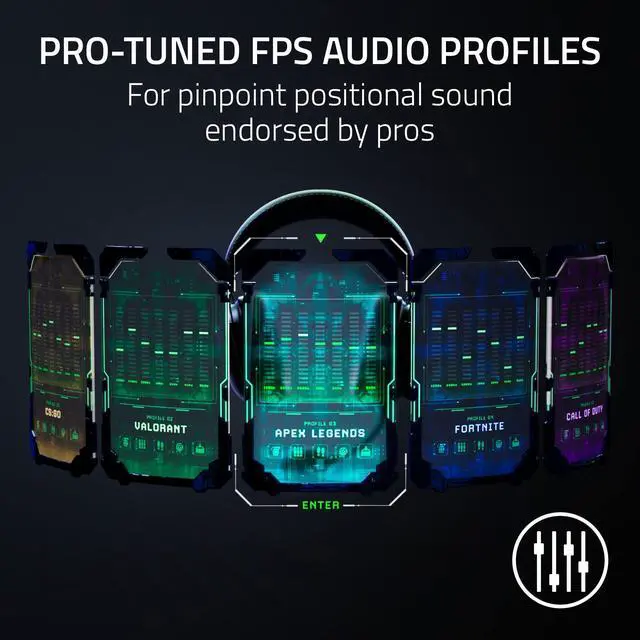 Alt view image 4 of 9 - Razer BlackShark V2 Pro Wireless Gaming Headset: Detachable Mic - Pro-Tuned FPS Profiles - 50mm Drivers - Noise-Isolating Earcups w/Ultra-Soft Memory Foam - 70 Hr Battery Life