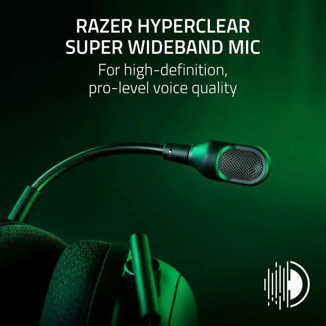 Alt view image 7 of 9 - Razer BlackShark V2 Pro Wireless Gaming Headset: Detachable Mic - Pro-Tuned FPS Profiles - 50mm Drivers - Noise-Isolating Earcups w/Ultra-Soft Memory Foam - 70 Hr Battery Life