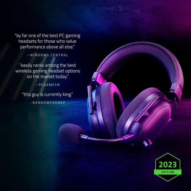 Alt view image 9 of 9 - Razer BlackShark V2 Pro Wireless Gaming Headset: Detachable Mic - Pro-Tuned FPS Profiles - 50mm Drivers - Noise-Isolating Earcups w/Ultra-Soft Memory Foam - 70 Hr Battery Life