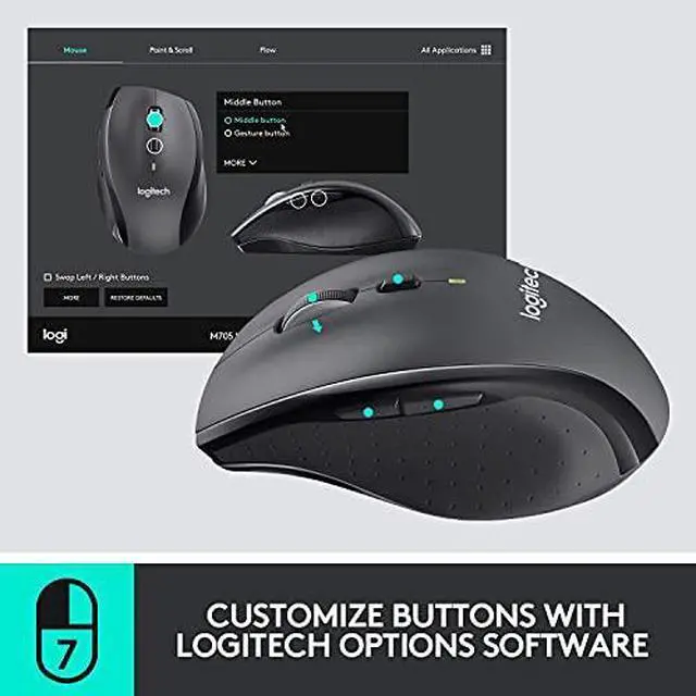 Alt view image 18 of 19 - Logitech MK570 Wireless Keyboard and Optical Mouse
