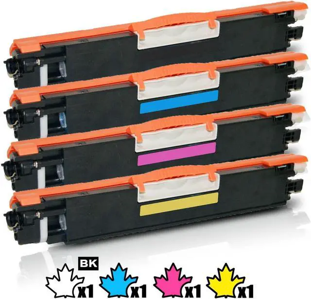 Alt view image 3 of 8 - 1 Set of 4 Inkfirst Compatible Toner Cartridges Replacement for HP CE310A CE311A CE312A CE313A 126A Color LaserJet CP1025nw