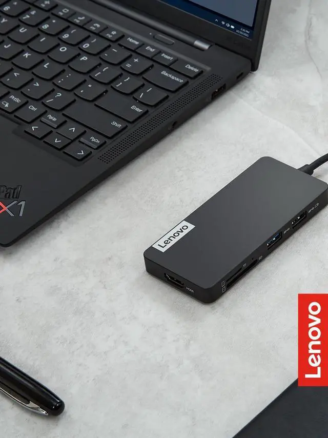 Alt view image 9 of 14 - Lenovo USB-C 7-in-1 Hub
