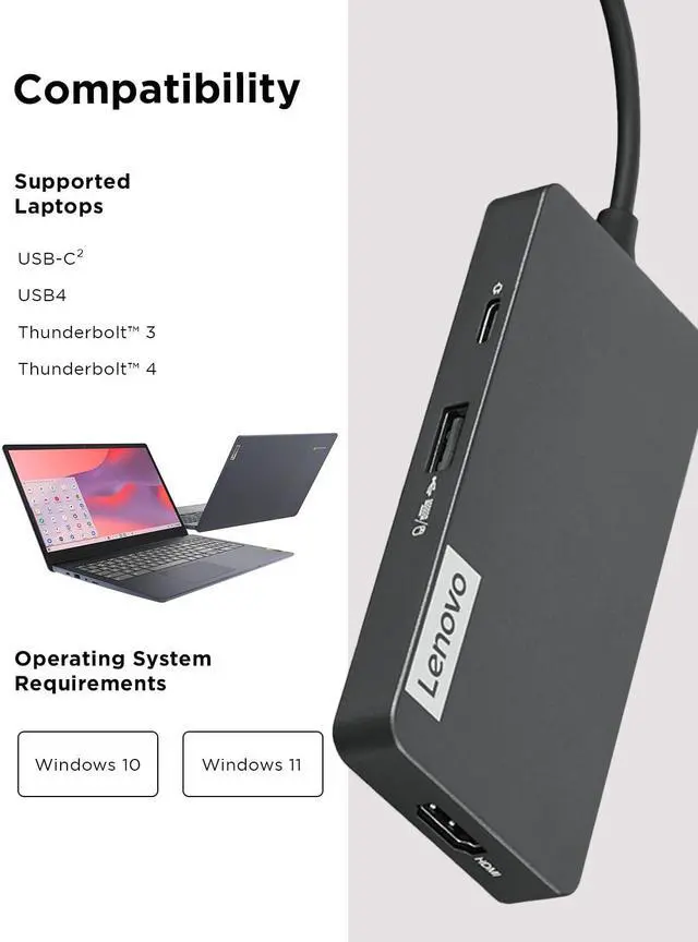 Alt view image 10 of 14 - Lenovo USB-C 7-in-1 Hub