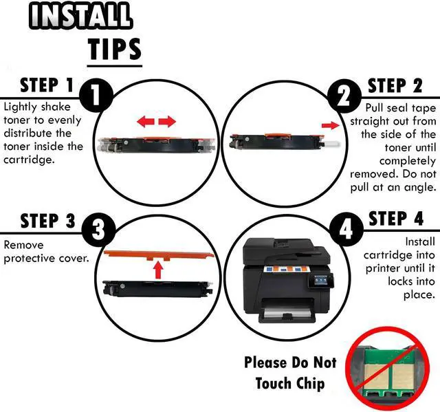 Alt view image 5 of 8 - 1 Set of 4 Inkfirst Compatible Toner Cartridges Replacement for HP CE310A CE311A CE312A CE313A 126A Color LaserJet CP1025nw