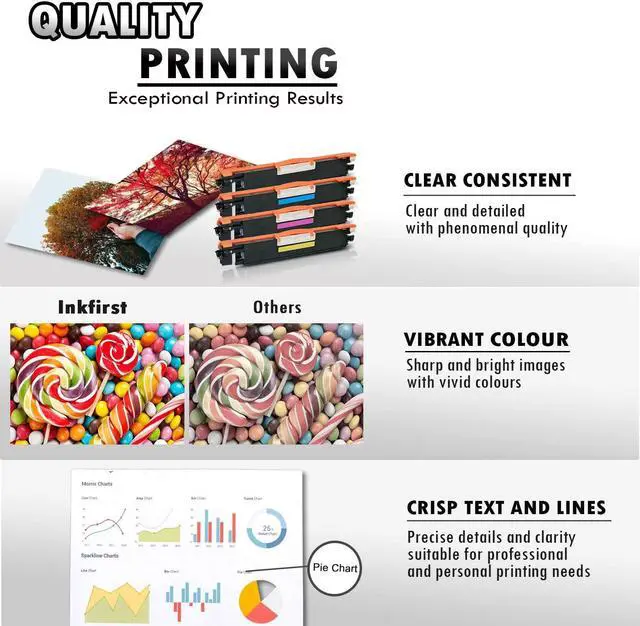 Alt view image 6 of 8 - 1 Set of 4 Inkfirst Compatible Toner Cartridges Replacement for HP CE310A CE311A CE312A CE313A 126A Color LaserJet CP1025nw