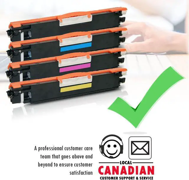 Alt view image 7 of 8 - 1 Set of 4 Inkfirst Compatible Toner Cartridges Replacement for HP CE310A CE311A CE312A CE313A 126A Color LaserJet CP1025nw