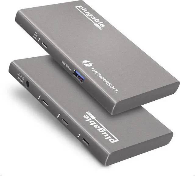 Alt view image 9 of 20 - Plugable 5-in-1 Thunderbolt 4 Hub with 60W Charging, Single 8K or Dual 4K Display, Compatible with Thunderbolt / USB4 Macs and Thunderbolt 4 / USB4 Windows (1x USB-C to HDMI Adapter), Driverless