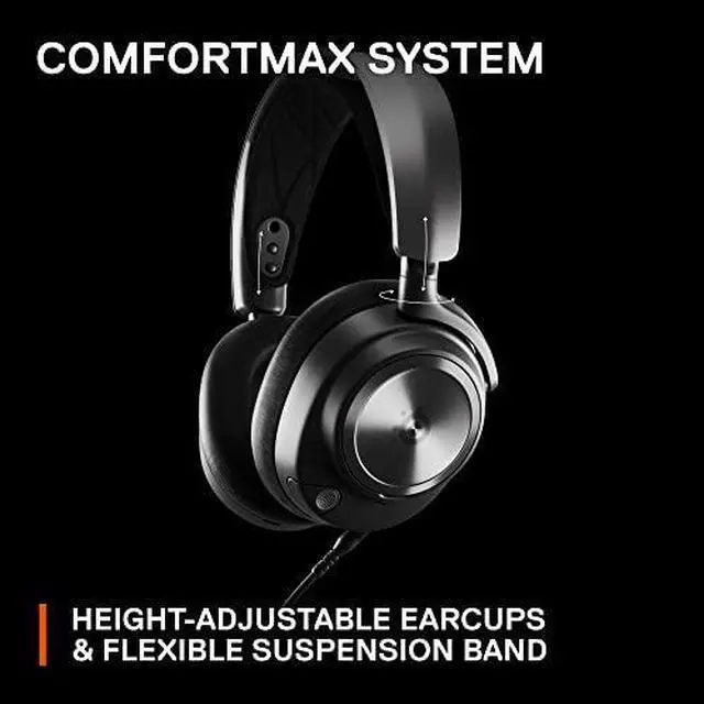 Alt view image 11 of 14 - SteelSeries Arctis Nova ProMulti-System Gaming Headset - Premium Hi-Fi Drivers - Hi-Res Audio - 360° Spatial Audio - GameDAC Gen 2 - ESS Sabre Quad-DAC - Stealth Retractable Mic - PC, PS5, PS4, Switch
