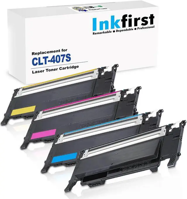 Alt view image 5 of 11 - 1 Set of 4 Inkfirst® Compatible Toner Cartridges Replacement for Samsung 407S 407 CLP320 CLP-325 CLP-325W CLX-3185