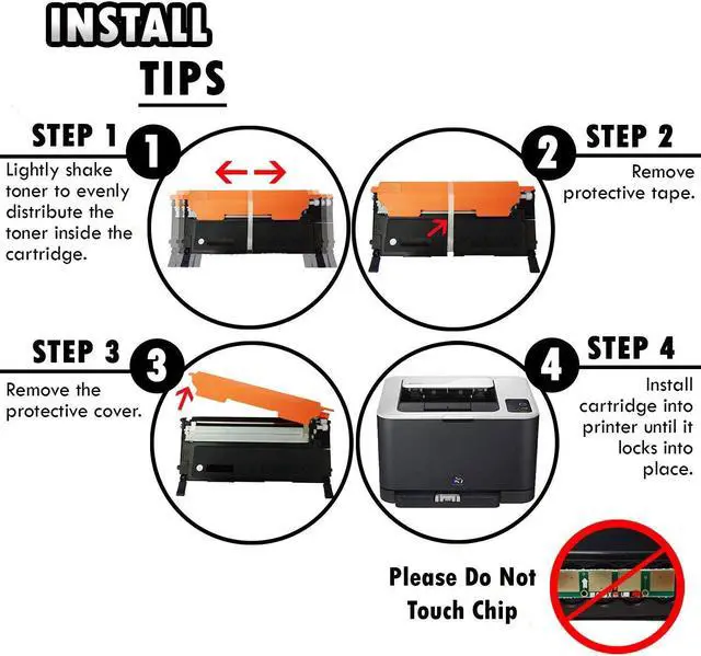 Alt view image 8 of 11 - 1 Set of 4 Inkfirst® Compatible Toner Cartridges Replacement for Samsung 407S 407 CLP320 CLP-325 CLP-325W CLX-3185