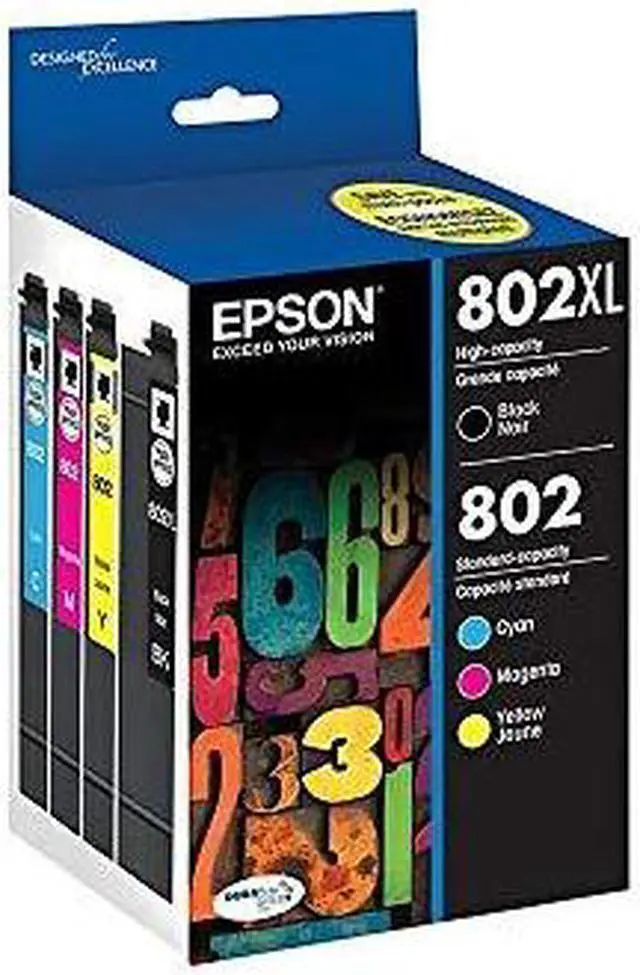 Alt view image 10 of 14 - Epson DURABrite Ultra 802XL Original Ink Cartridge Combo Pack - B/C/M/Y