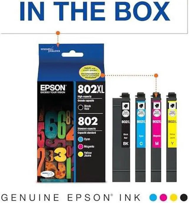 Alt view image 14 of 14 - Epson DURABrite Ultra 802XL Original Ink Cartridge Combo Pack - B/C/M/Y