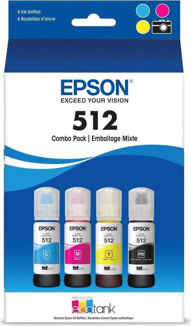 Alt view image 3 of 6 - EPSON T512520-S T512 DYE COL INK BOTTLE COMBO W/ SENOR