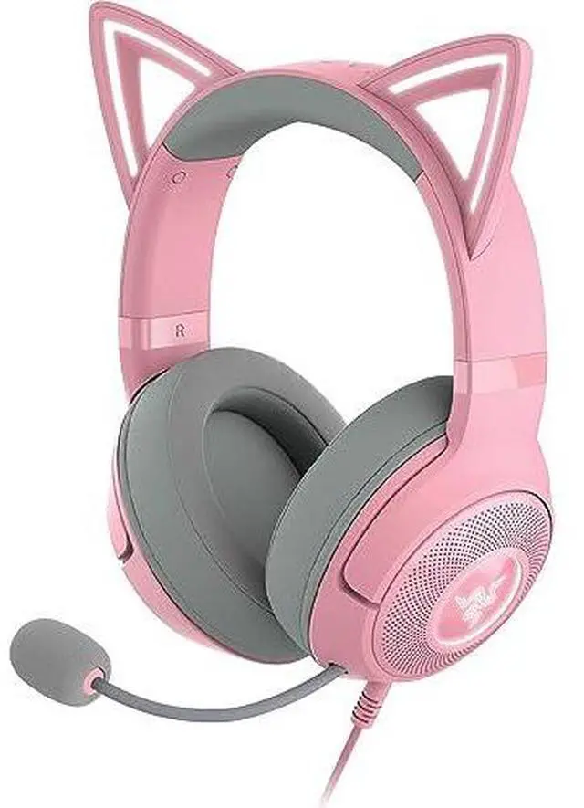 Main image of Razer Kraken Kitty V2 - USB Headset with RGB Kitty Ears - Quartz Edition