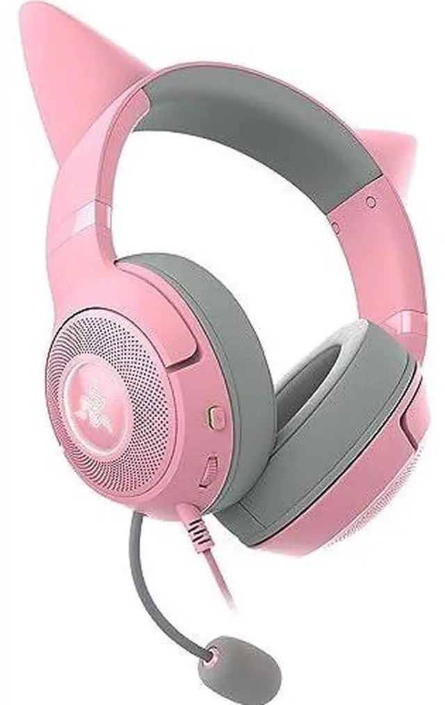 Alt view image 3 of 7 - Razer Kraken Kitty V2 - USB Headset with RGB Kitty Ears - Quartz Edition