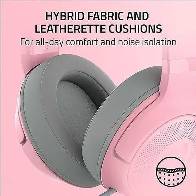 Alt view image 5 of 7 - Razer Kraken Kitty V2 - USB Headset with RGB Kitty Ears - Quartz Edition