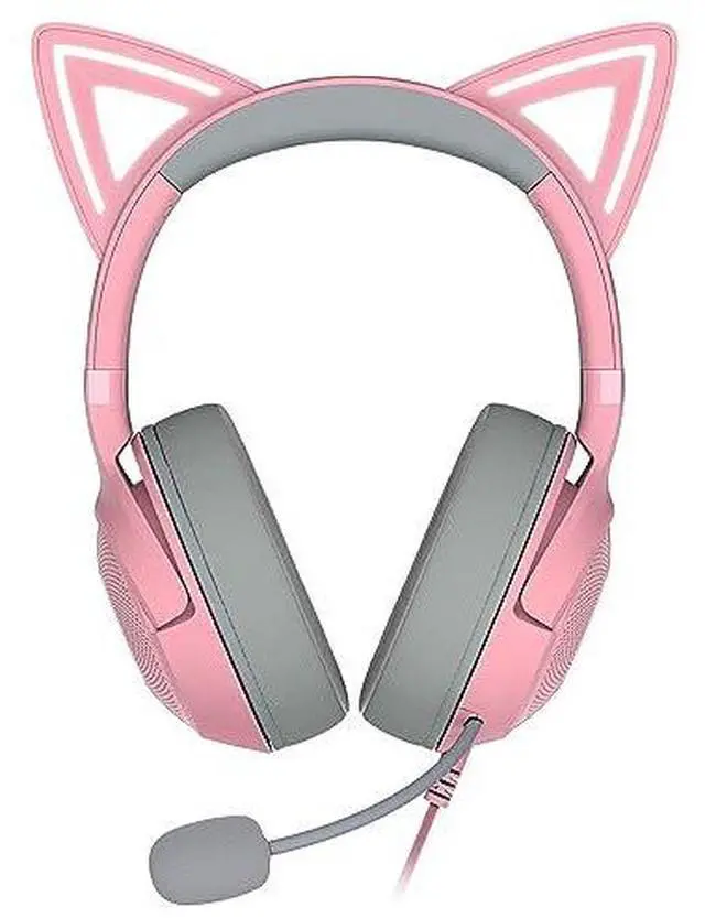 Alt view image 4 of 7 - Razer Kraken Kitty V2 - USB Headset with RGB Kitty Ears - Quartz Edition