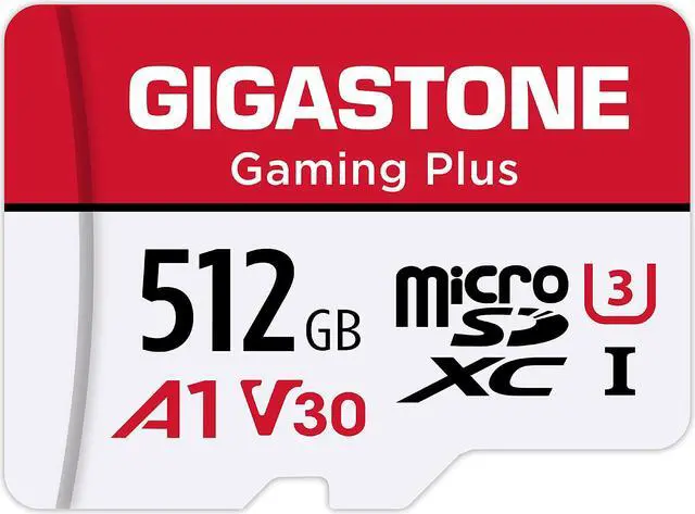 Alt view image 8 of 13 - Gigastone 512GB Micro SD Card, Gaming Plus, Nintendo Switch Compatible, 100MB/s, 4K Video Recording Camera, MicroSDXC UHS-I, A1 Run App, Class 10