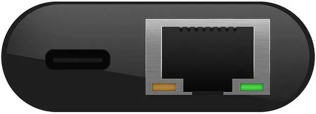 Alt view image 15 of 17 - Belkin - USB-C Network Adapter - Black (INC001BTBK)