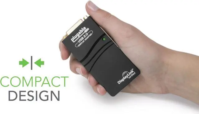 Alt view image 10 of 12 - Plugable USB 2.0 to DVI/VGA/HDMI Video Graphics Adapter for Multiple Monitors up to 1920x1080 Supports Windows 11, 10, 8.1, 7, XP, and Mac 10.14+