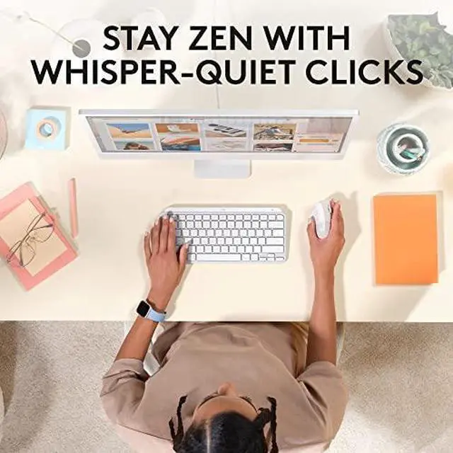 Alt view image 4 of 11 - Logitech Lift for Mac Wireless Vertical Ergonomic Mouse, Bluetooth, Quiet Clicks, Silent Smartwheel, 4 Customisable Buttons, for macOS/iPadOS/MacBook Pro/ Air/iMac/iPad - Off White