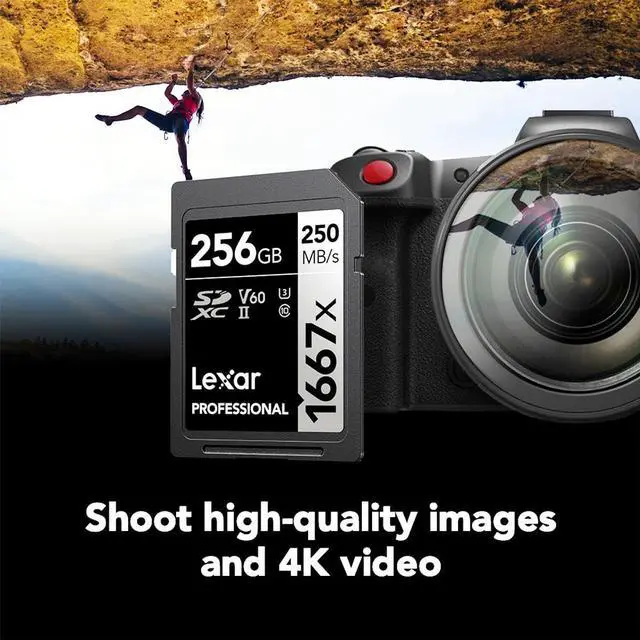 Alt view image 8 of 10 - Lexar Professional 1667x 256GB SDXC UHS-II/U3 Card (LSD256CBNA1667)