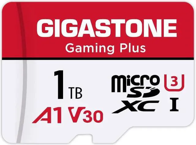 Alt view image 7 of 12 - [Gigastone] 1TB Micro SD Card, Gaming Plus, up to 150MB/s, MicroSDXC Memory Card for Nintendo-Switch, Steam Deck, 4K Video Recording, UHS-I A1 U3 V30 C10, with Adapter