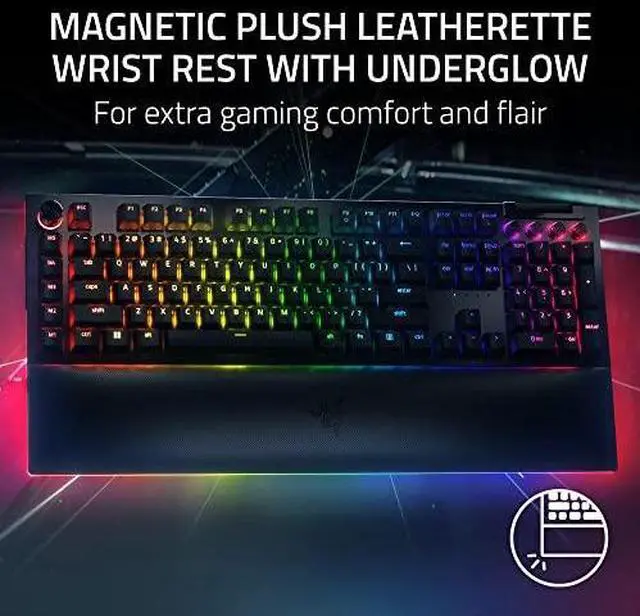 Alt view image 4 of 7 - Razer BlackWidow V4 Pro Wired Mechanical Gaming Keyboard - Yellow Switches (Linear & Silent), Doubleshot ABS Keycaps, Command Dial, Chroma RGB, Magnetic Wrist Rest, Snap Tap
