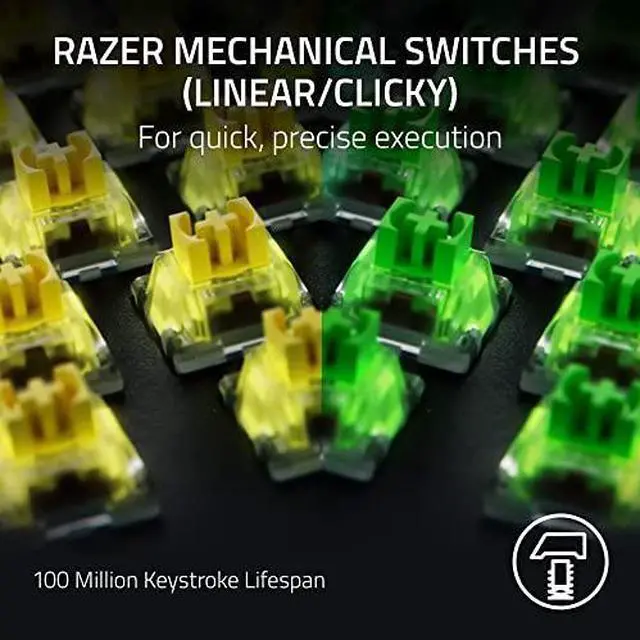 Alt view image 7 of 7 - Razer BlackWidow V4 Pro Wired Mechanical Gaming Keyboard - Yellow Switches (Linear & Silent), Doubleshot ABS Keycaps, Command Dial, Chroma RGB, Magnetic Wrist Rest, Snap Tap
