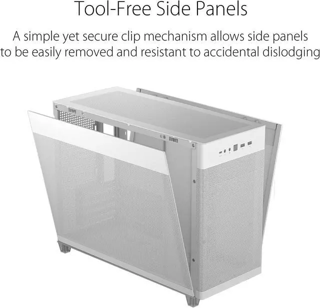 Alt view image 16 of 17 - ASUS AP201 Type-C Airflow-focused Micro-ATX,Mini-ITX Computer Case, Support 360/280 Liquid Cooling White