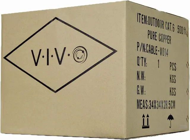 Alt view image 7 of 9 - VIVO 500ft Cat6 Pure Copper LAN Cable Wire 500 ft Waterproof Outdoor Burial