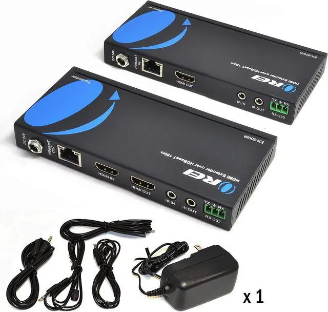 Alt view image 11 of 12 - orei hdmi extender over ethernet cat5e/cat6 power over cable  hdbaset  zero latency  1080p upto 500 feet ir signal