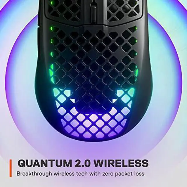 Alt view image 16 of 20 - SteelSeries - Aerox 3 2022 Edition Wireless Optical Gaming Mouse with Ultra Lightweight Design - Onyx (62612)