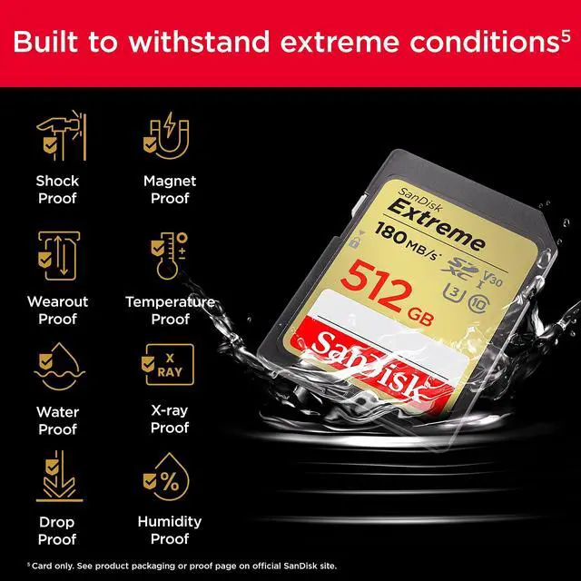 Alt view image 4 of 7 - SanDisk Extreme 512GB Secure Digital Extended Capacity (SDXC) Flash Card Model SDSDXVV-512G-GNCIN