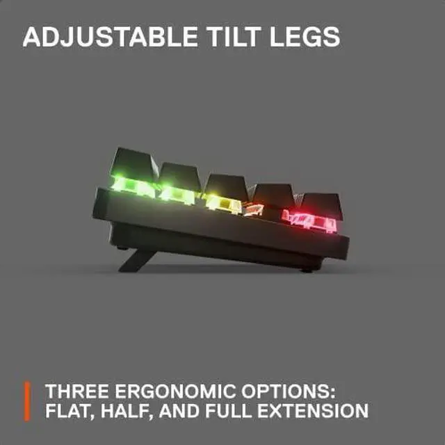 Alt view image 17 of 20 - SteelSeries Apex Pro Mini Wireless Mechanical Gaming Keyboard - World's Fastest Keyboard - Adjustable Actuation - Compact 60% Form Factor - RGB - PBT Keycaps - Bluetooth 5.0 - 2.4GHz - USB-C