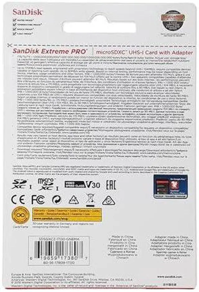 Alt view image 6 of 12 - Micro SD 1TB SanDisk Extreme PRO microSDXC A2 SDSQXCZ-1T00 Overseas package product