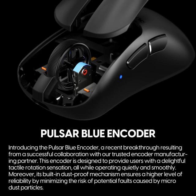 Alt view image 4 of 7 - Pulsar Gaming Gears Xlite V3 Medium Gaming Mouse PXV321 Black 5 Buttons 2.4GHz / Wired Optical 26000 dpi Gaming Mice