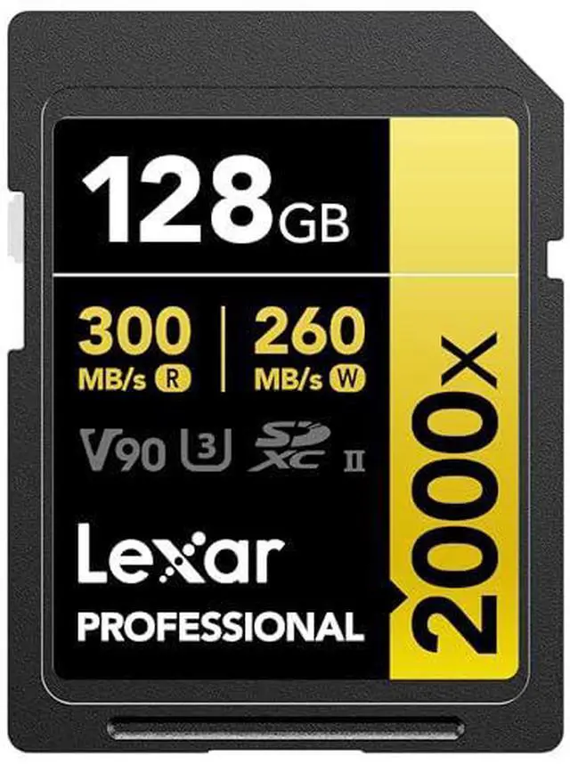 Alt view image 13 of 19 - Lexar Professional SDXC Memory Card 2000x 128GB Class 10 UHSII U3 WO Reader